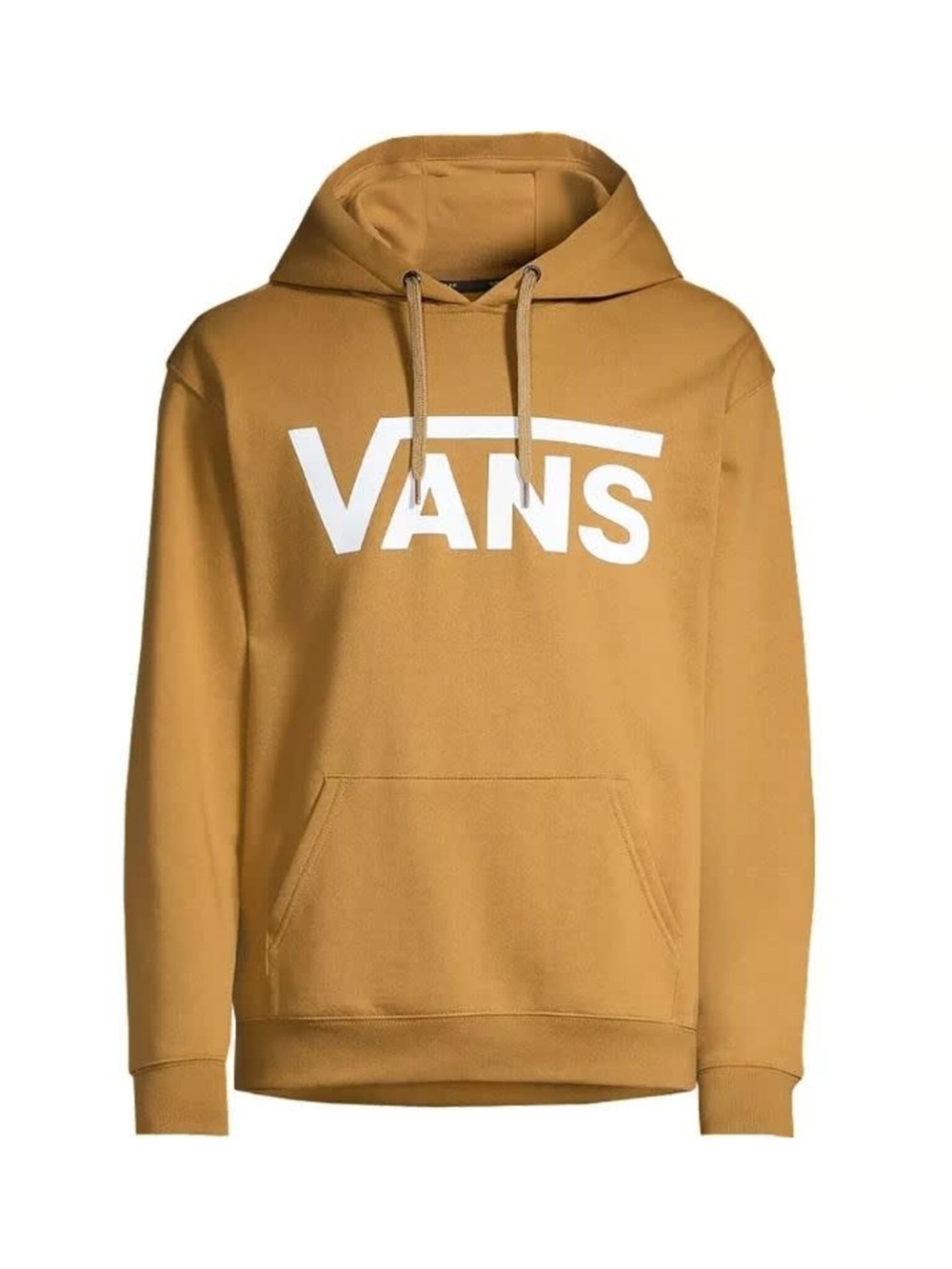 Vans Men's Mustard Yellow Logo Pullover Hoodie Y2k Oversize S